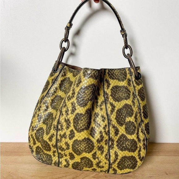 Bottega Veneta Handbags - Bottega Veneta Natural Anaconda Loop Bag
